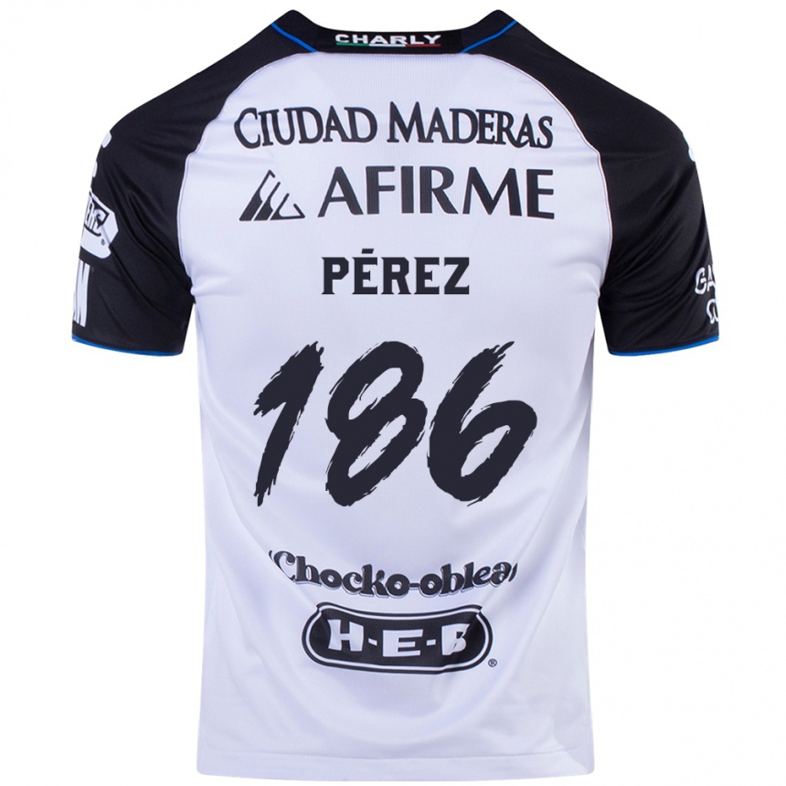 Niño Fútbol Camiseta José Pérez #186 Azul Negro 1ª Equipación 2024/25 Perú