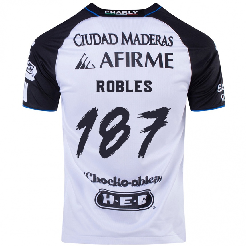 Niño Fútbol Camiseta Juan Robles #187 Azul Negro 1ª Equipación 2024/25 Perú