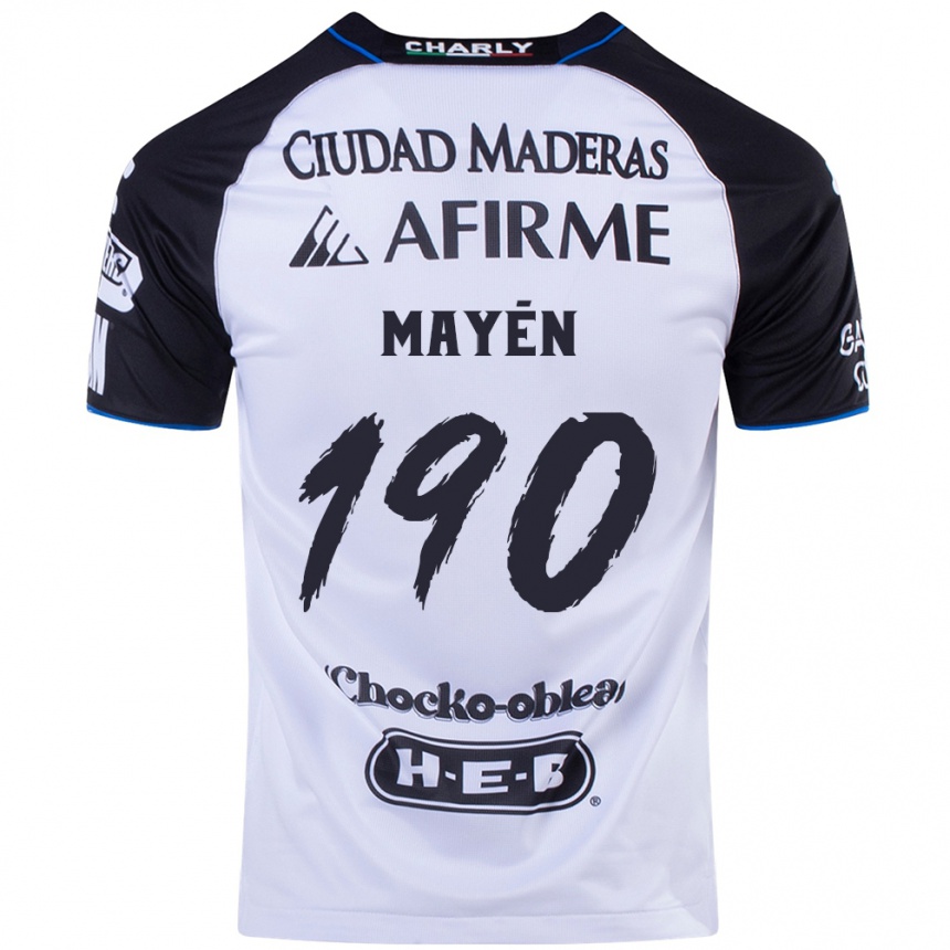 Niño Fútbol Camiseta Eduardo Mayén #190 Azul Negro 1ª Equipación 2024/25 Perú