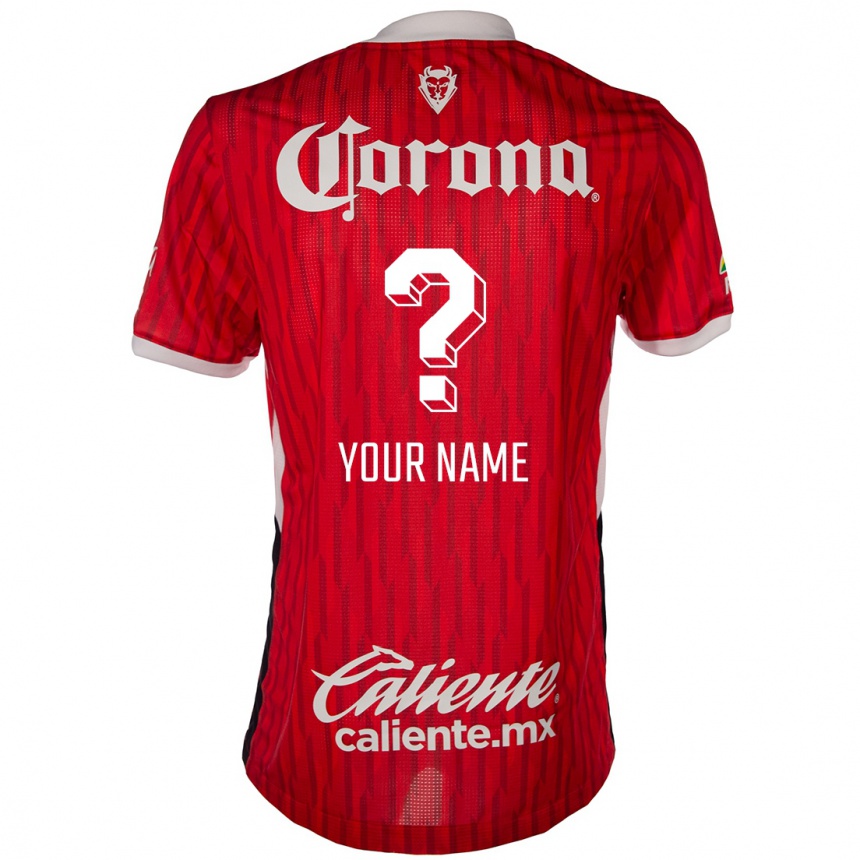 Niño Fútbol Camiseta Su Nombre #0 Rojo Blanco 1ª Equipación 2024/25 Perú