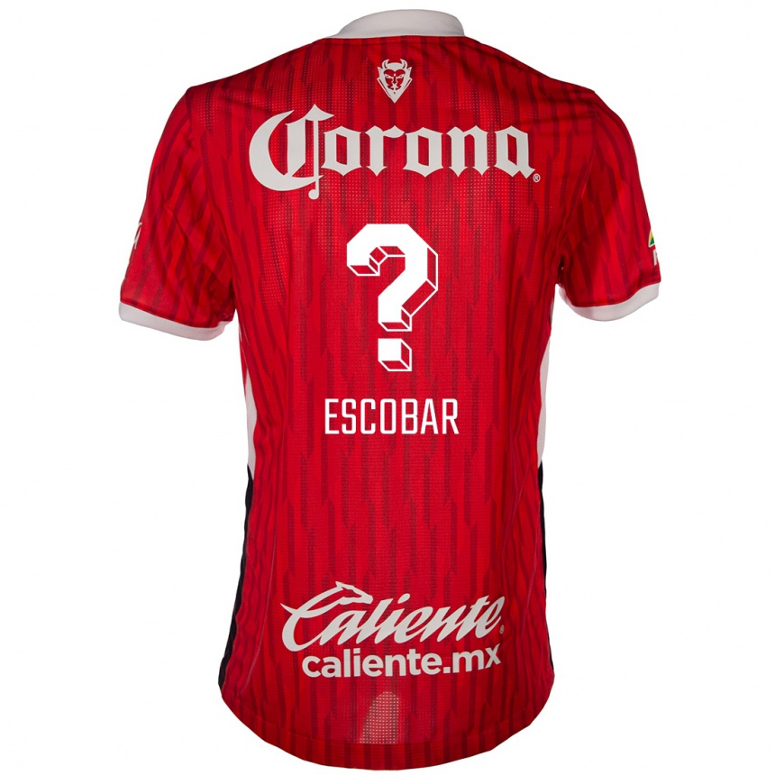 Niño Fútbol Camiseta Juan Escobar #0 Rojo Blanco 1ª Equipación 2024/25 Perú