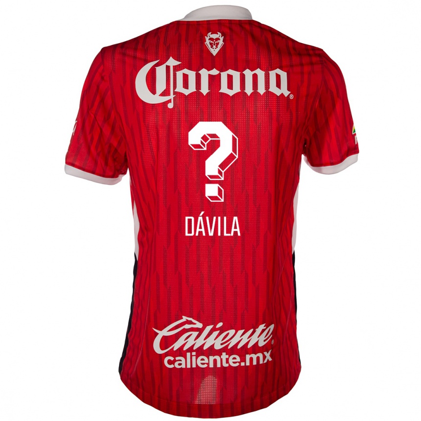 Niño Fútbol Camiseta Dilan Dávila #0 Rojo Blanco 1ª Equipación 2024/25 Perú