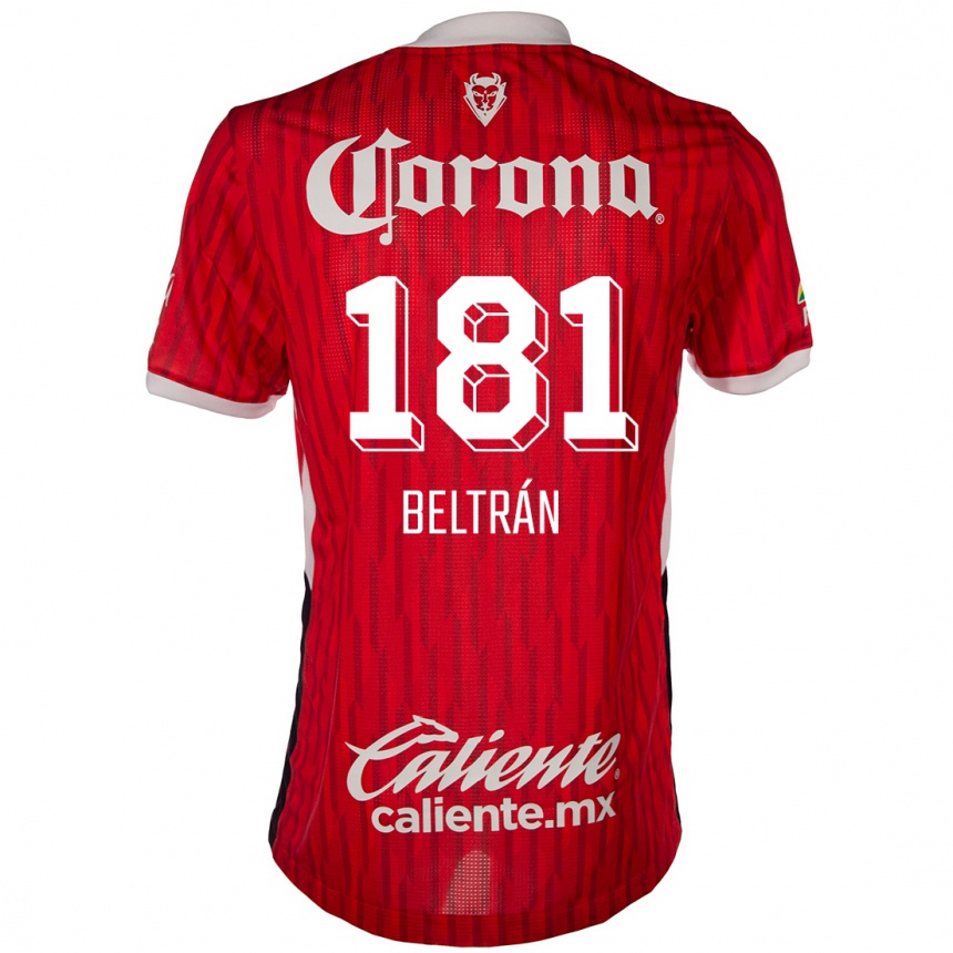 Niño Fútbol Camiseta Ronaldo Beltrán #181 Rojo Blanco 1ª Equipación 2024/25 Perú