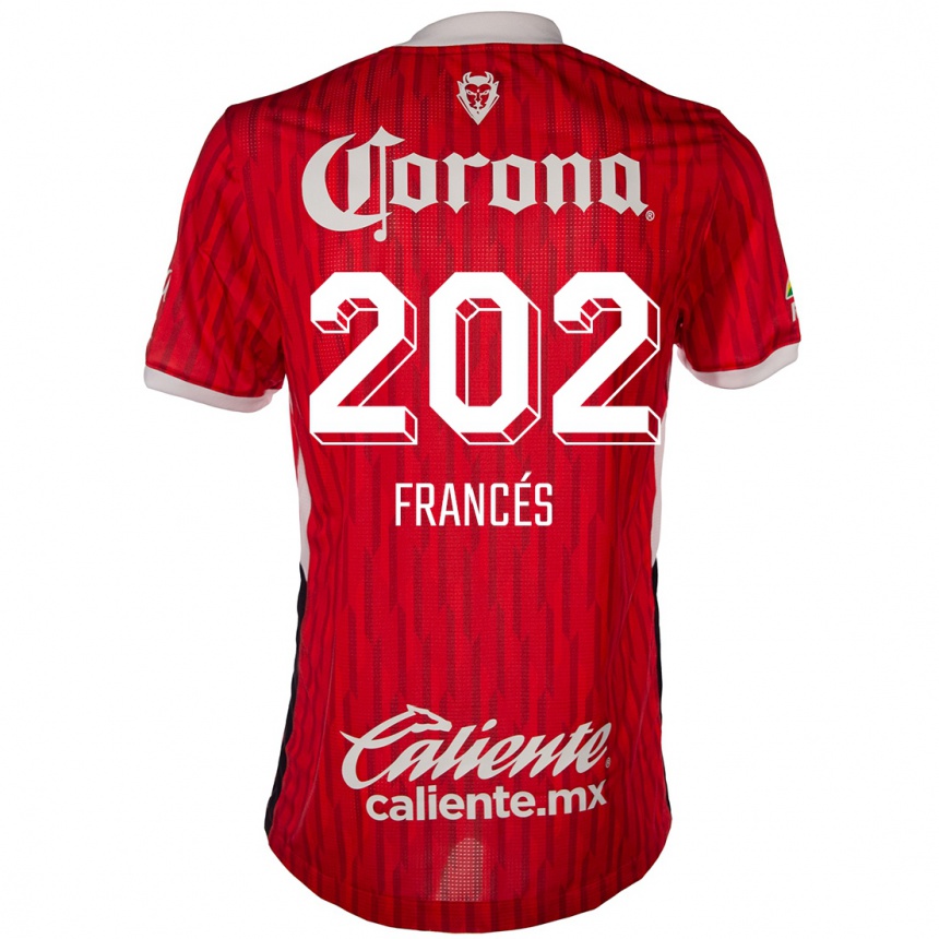 Niño Fútbol Camiseta Lenin Francés #202 Rojo Blanco 1ª Equipación 2024/25 Perú