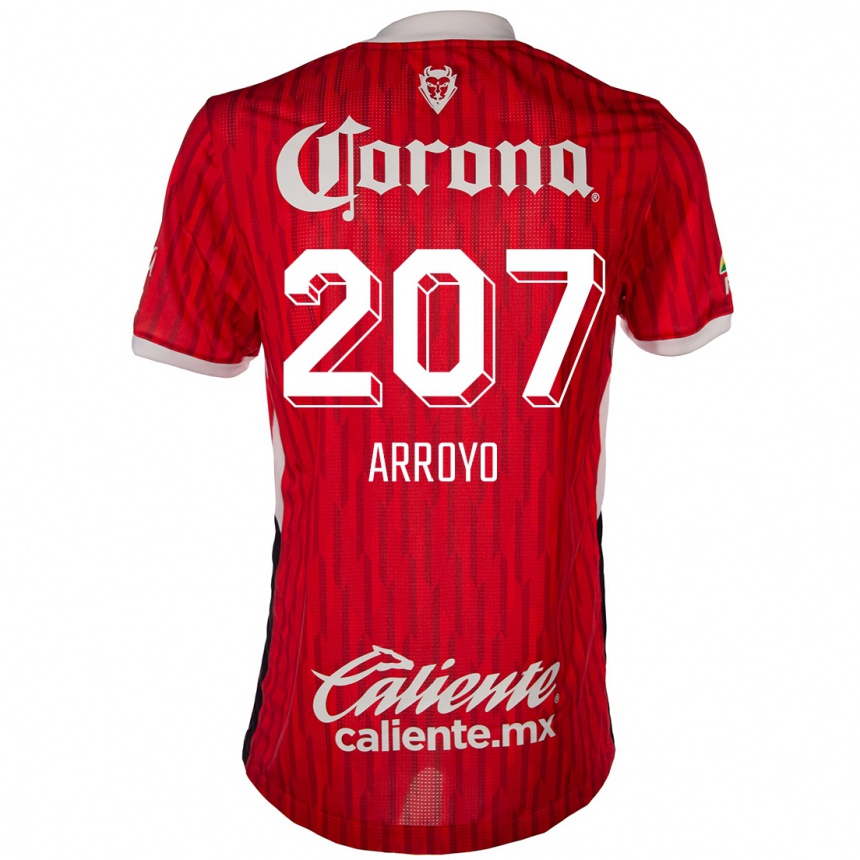 Niño Fútbol Camiseta José Arroyo #207 Rojo Blanco 1ª Equipación 2024/25 Perú