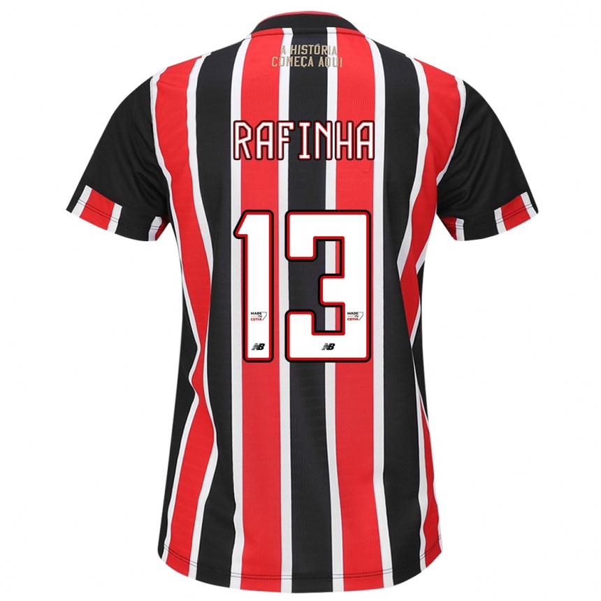 Niño Fútbol Camiseta Rafinha #13 Negro Rojo Blanco 2ª Equipación 2024/25 Perú