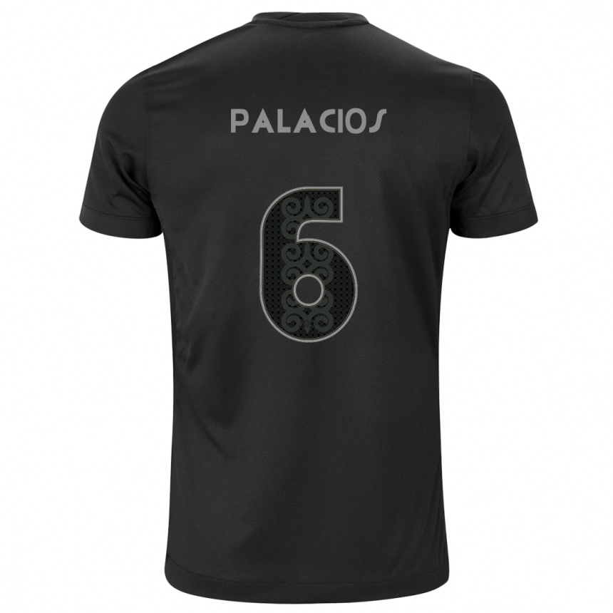 Niño Fútbol Camiseta Diego Palacios #6 Negro 2ª Equipación 2024/25 Perú