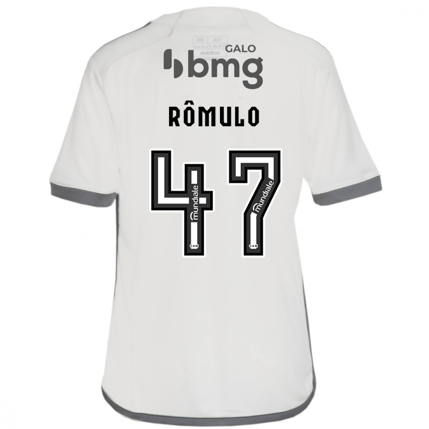 Niño Fútbol Camiseta Rômulo #47 Blanquecino 2ª Equipación 2024/25 Perú