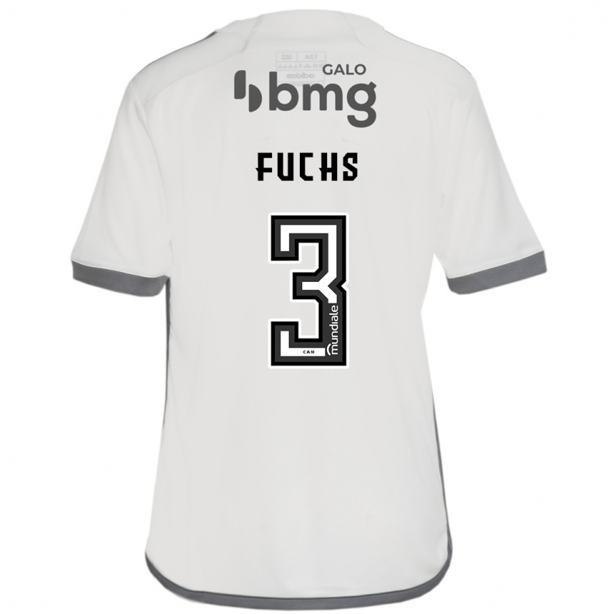 Niño Fútbol Camiseta Bruno Fuchs #3 Blanquecino 2ª Equipación 2024/25 Perú