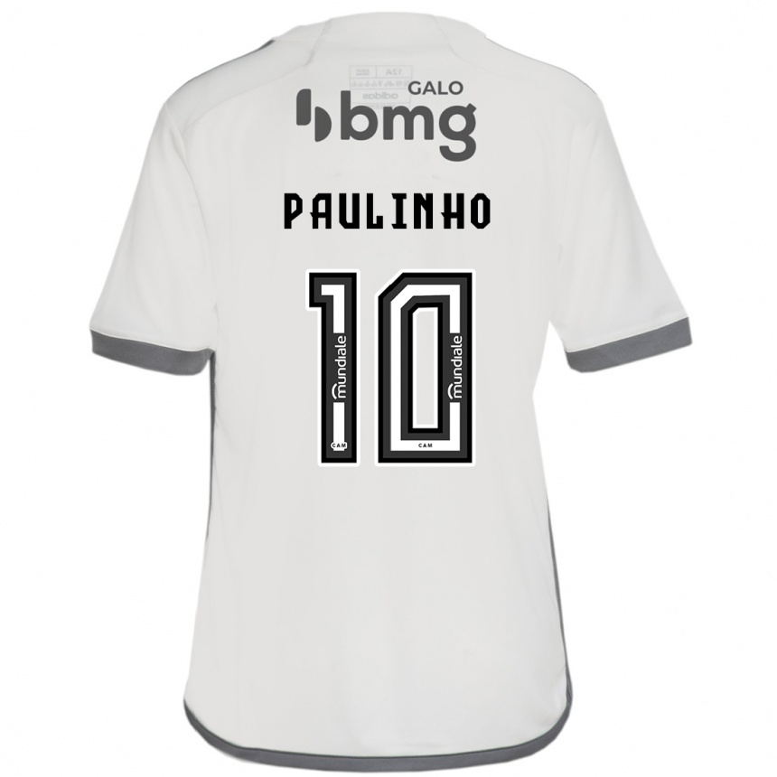 Niño Fútbol Camiseta Paulinho #10 Blanquecino 2ª Equipación 2024/25 Perú