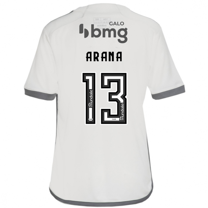 Niño Fútbol Camiseta Guilherme Arana #13 Blanquecino 2ª Equipación 2024/25 Perú