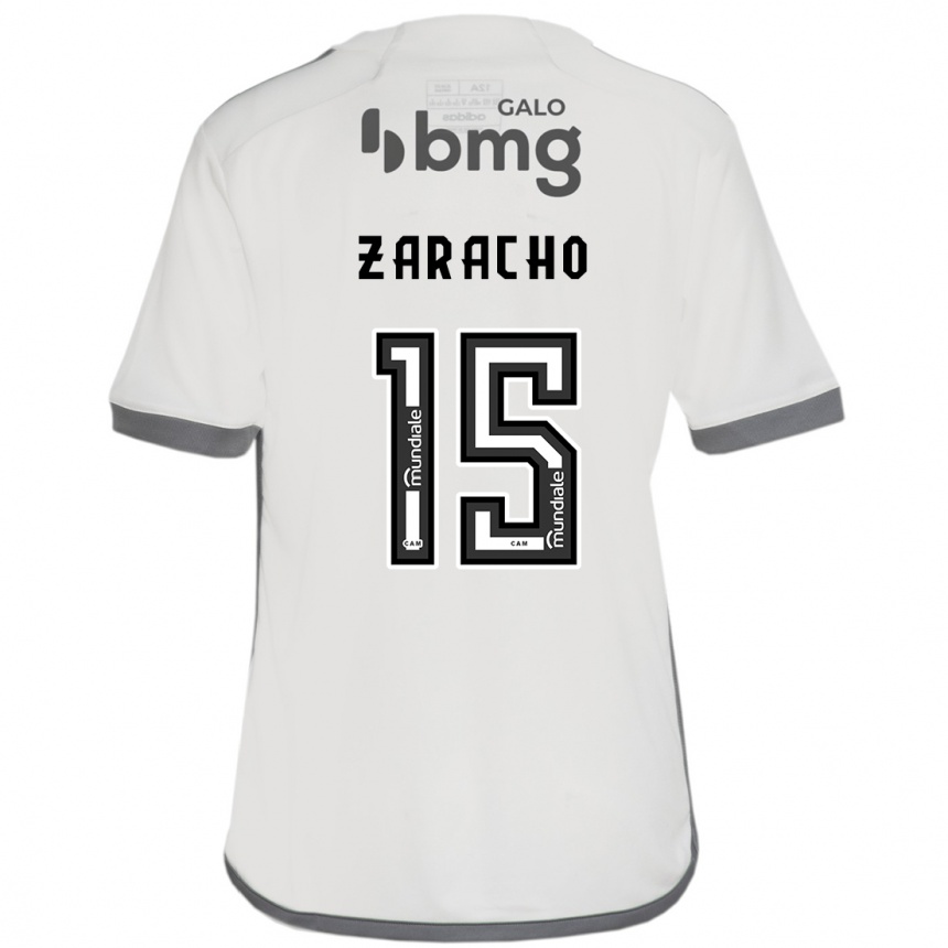 Niño Fútbol Camiseta Matías Zaracho #15 Blanquecino 2ª Equipación 2024/25 Perú