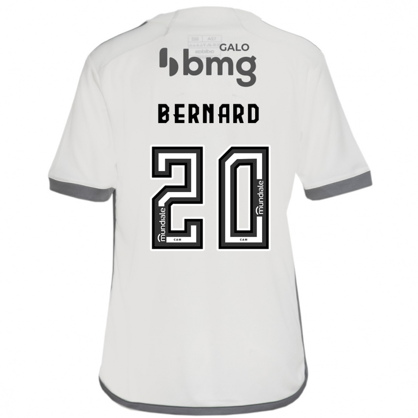 Niño Fútbol Camiseta Bernard #20 Blanquecino 2ª Equipación 2024/25 Perú