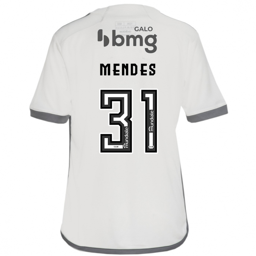 Niño Fútbol Camiseta Matheus Mendes #31 Blanquecino 2ª Equipación 2024/25 Perú