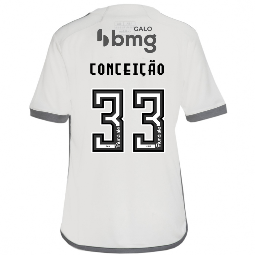 Niño Fútbol Camiseta Robert Conceição #33 Blanquecino 2ª Equipación 2024/25 Perú