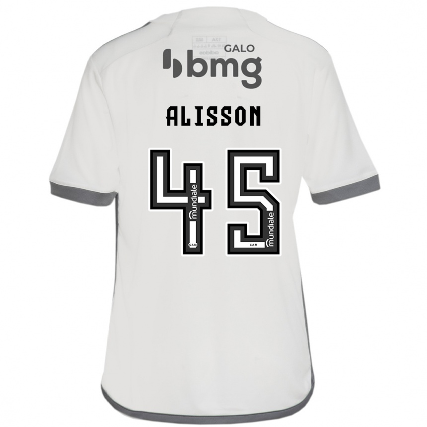 Niño Fútbol Camiseta Alisson #45 Blanquecino 2ª Equipación 2024/25 Perú