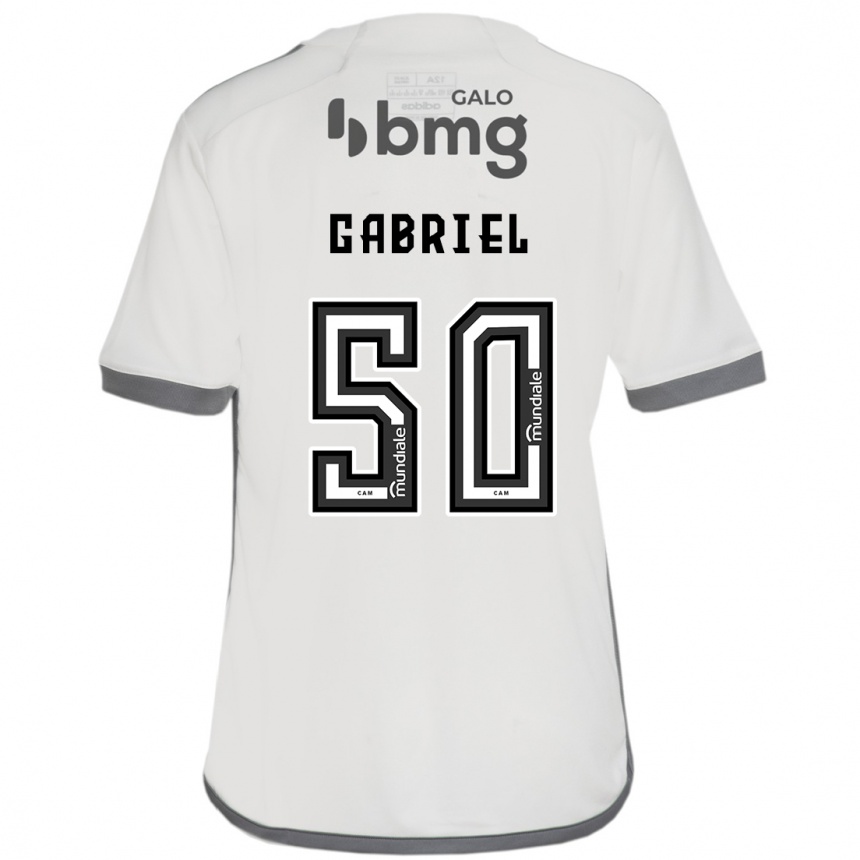 Niño Fútbol Camiseta Vitor Gabriel #50 Blanquecino 2ª Equipación 2024/25 Perú