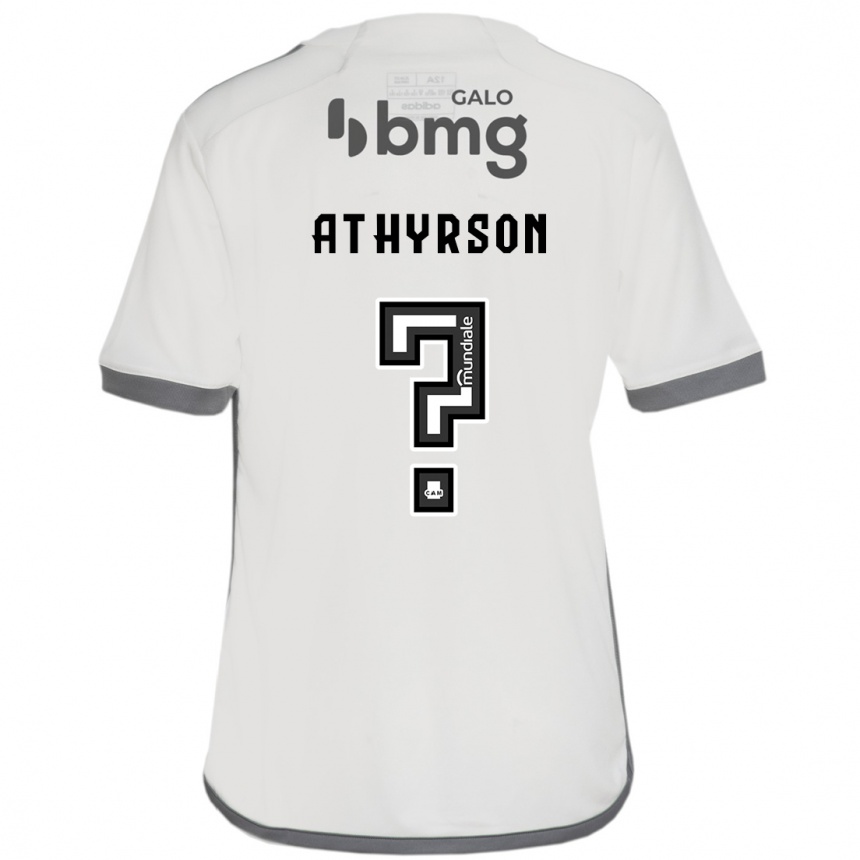 Niño Fútbol Camiseta Athyrson #0 Blanquecino 2ª Equipación 2024/25 Perú