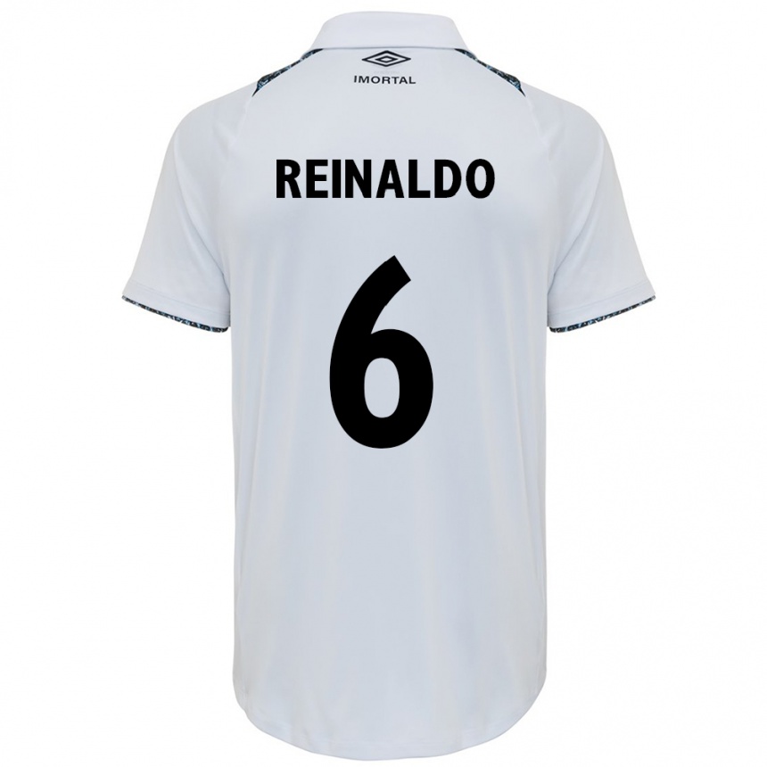 Niño Fútbol Camiseta Reinaldo #6 Blanco Azul 2ª Equipación 2024/25 Perú