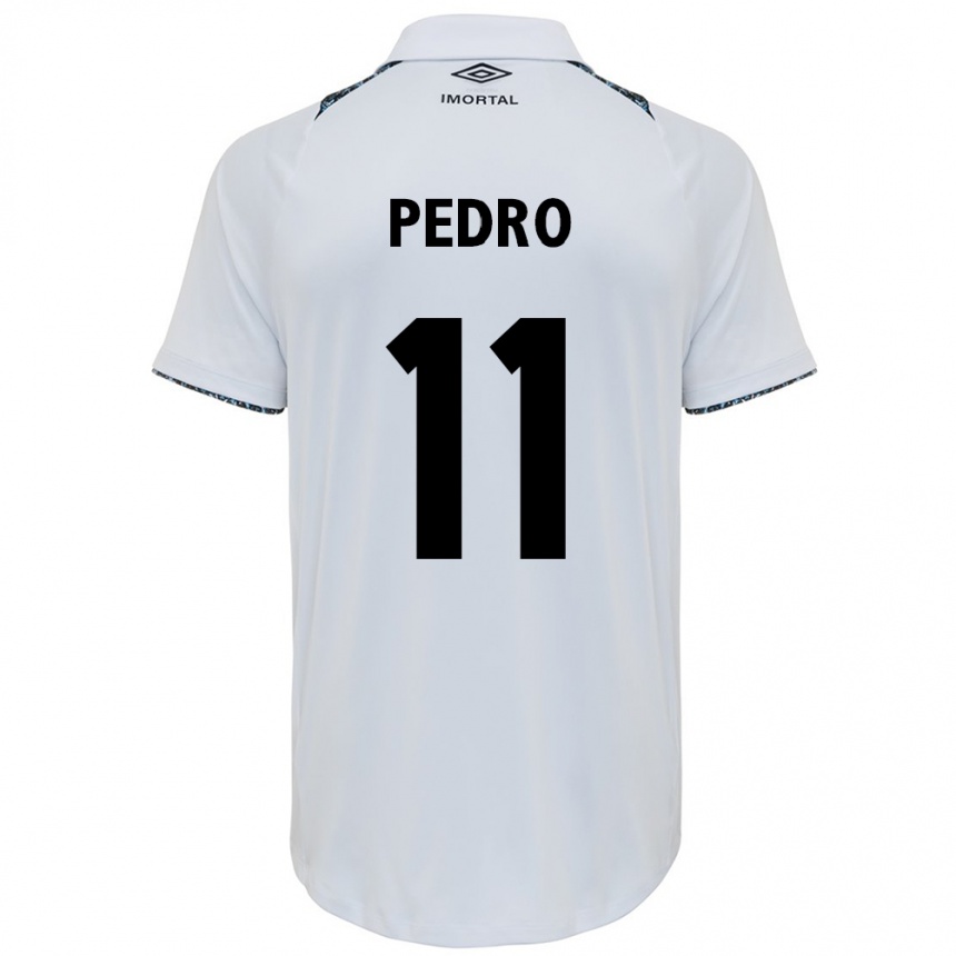 Niño Fútbol Camiseta João Pedro #11 Blanco Azul 2ª Equipación 2024/25 Perú