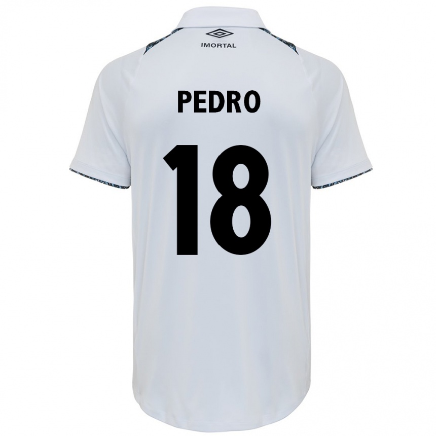 Niño Fútbol Camiseta João Pedro #18 Blanco Azul 2ª Equipación 2024/25 Perú