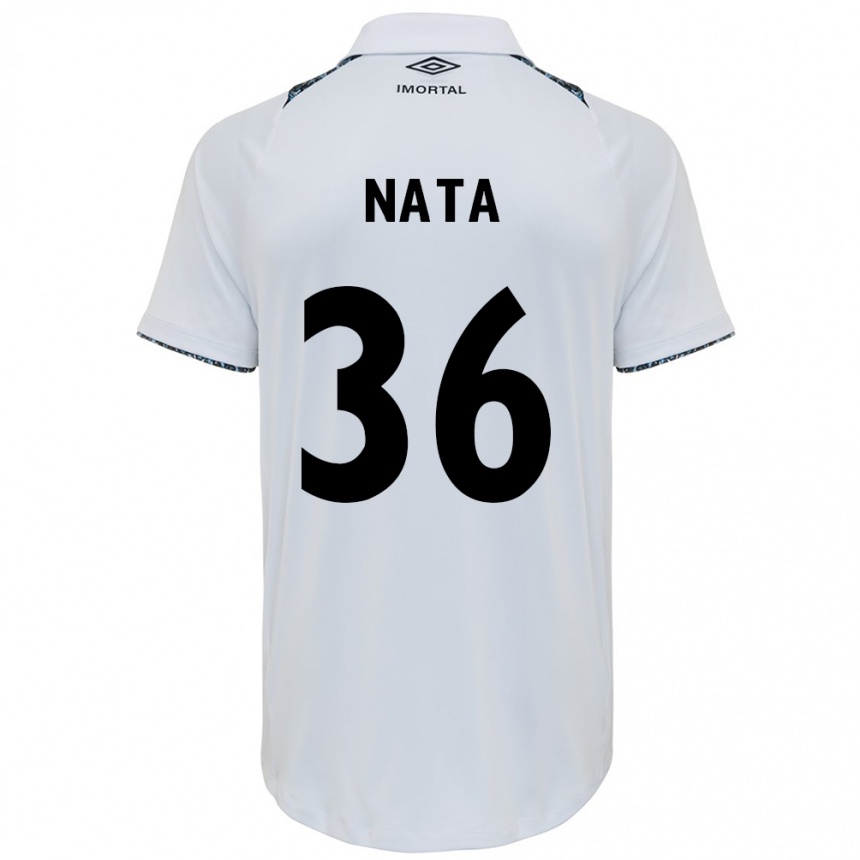 Niño Fútbol Camiseta Natã #36 Blanco Azul 2ª Equipación 2024/25 Perú