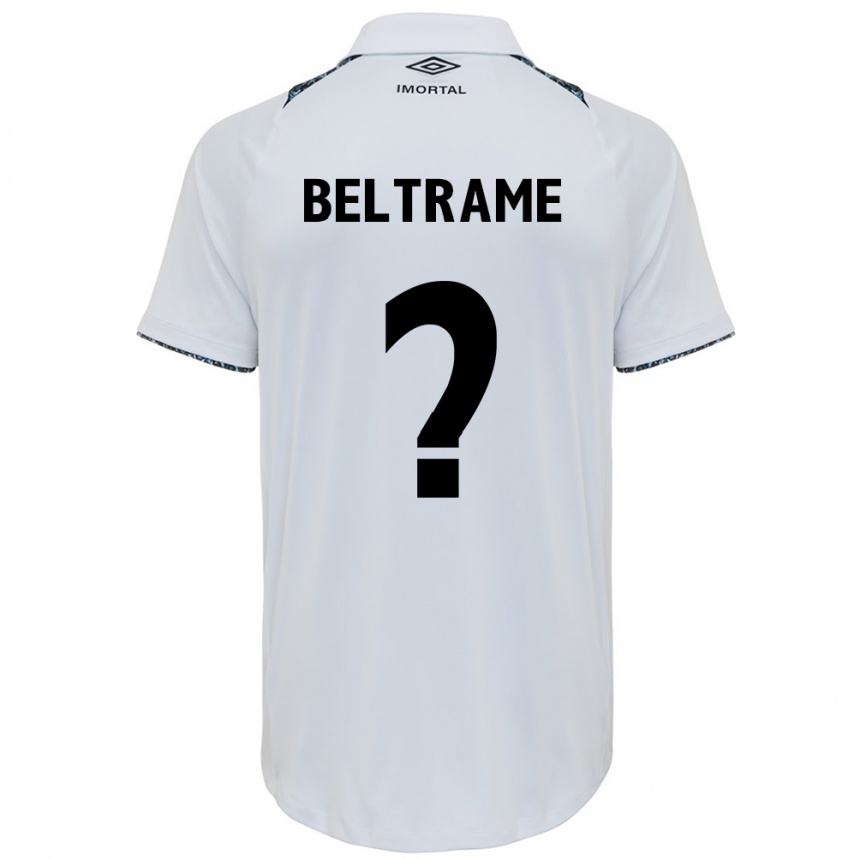 Niño Fútbol Camiseta Thiago Beltrame #0 Blanco Azul 2ª Equipación 2024/25 Perú