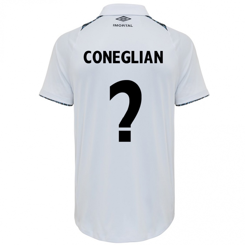 Niño Fútbol Camiseta Arthur Coneglian #0 Blanco Azul 2ª Equipación 2024/25 Perú