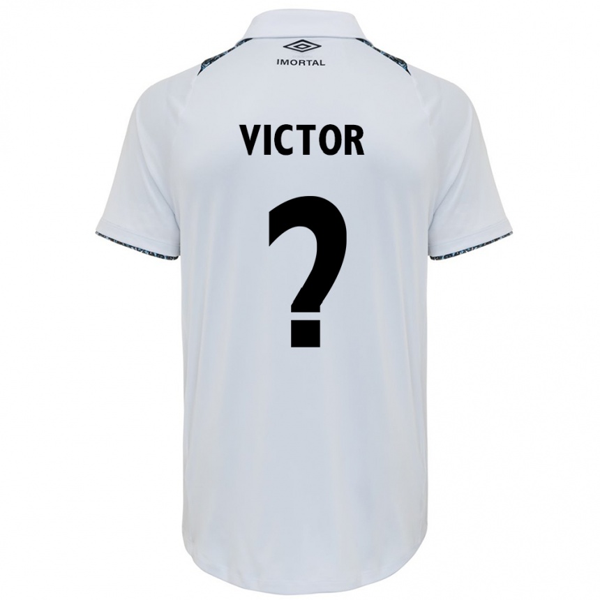 Niño Fútbol Camiseta João Victor Castelo #0 Blanco Azul 2ª Equipación 2024/25 Perú