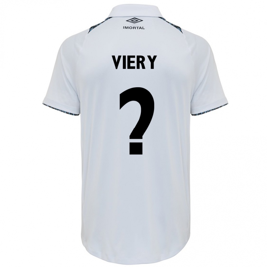 Niño Fútbol Camiseta Viery #0 Blanco Azul 2ª Equipación 2024/25 Perú