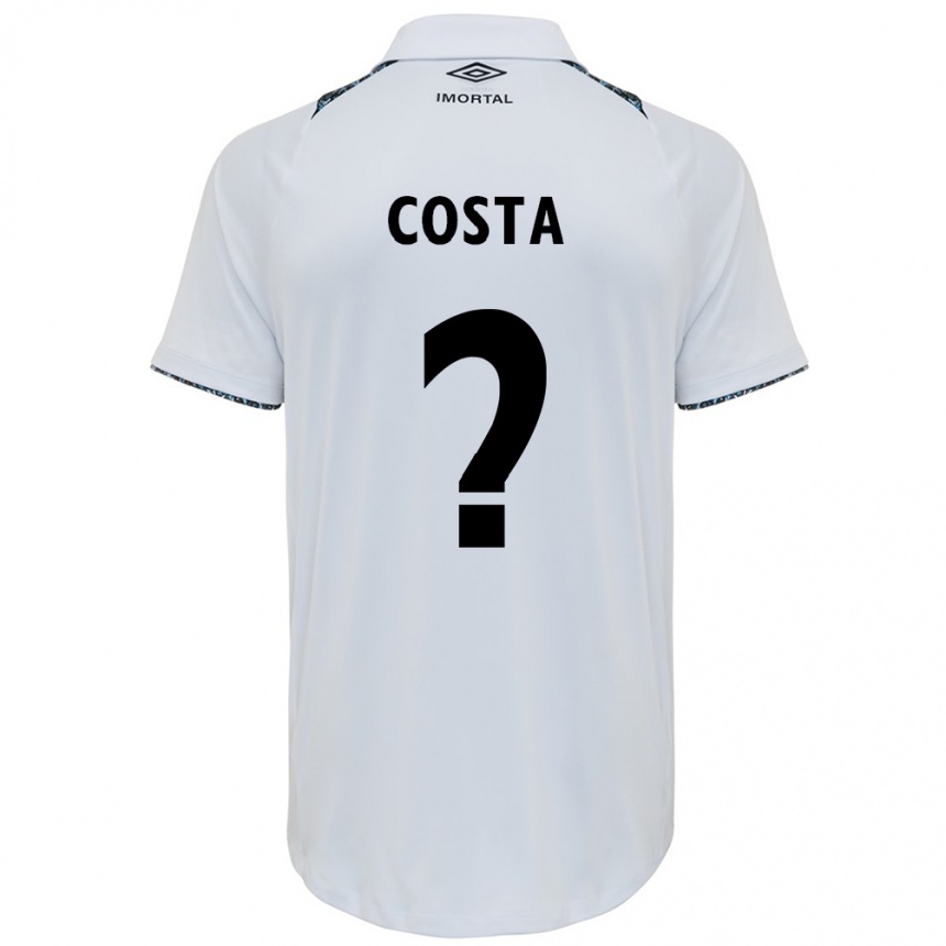 Niño Fútbol Camiseta Wesley Costa #0 Blanco Azul 2ª Equipación 2024/25 Perú