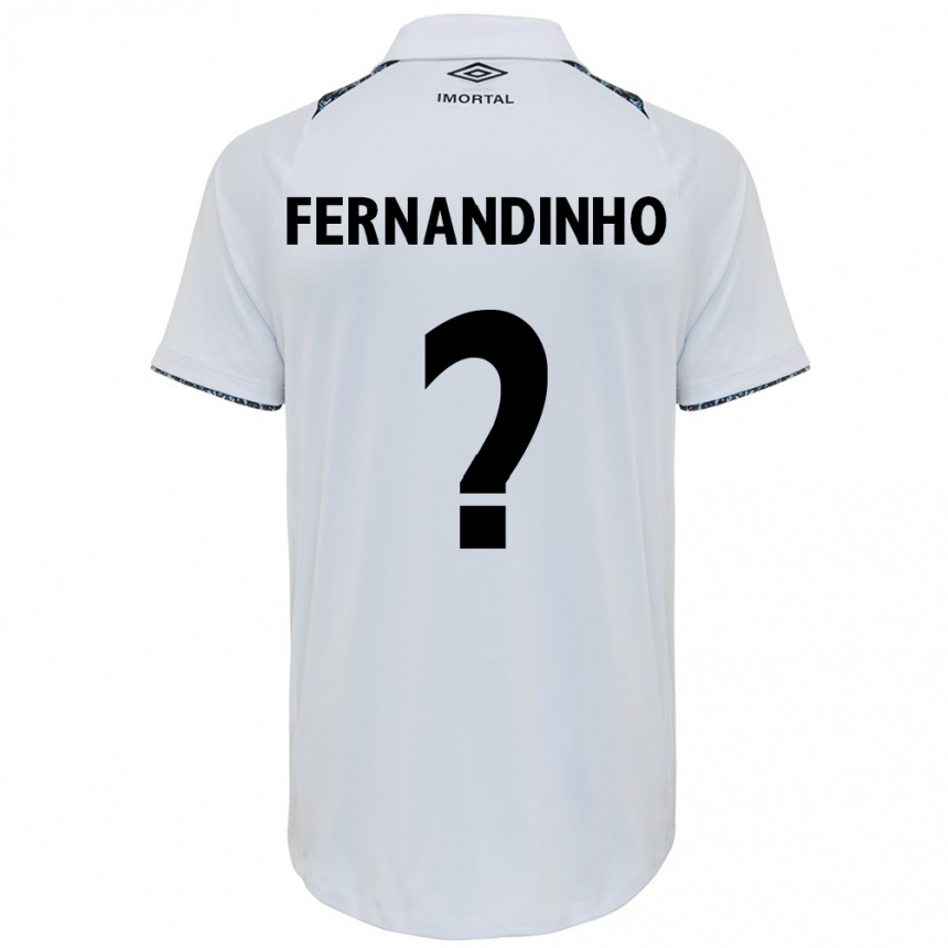 Niño Fútbol Camiseta Fernandinho #0 Blanco Azul 2ª Equipación 2024/25 Perú