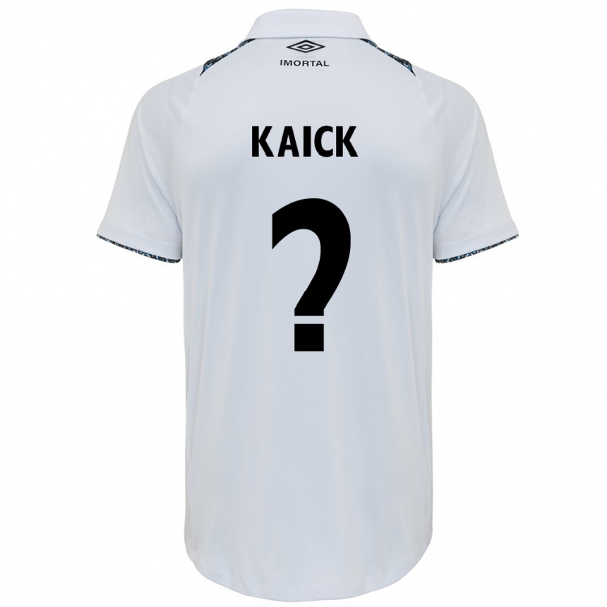 Niño Fútbol Camiseta Kaick #0 Blanco Azul 2ª Equipación 2024/25 Perú