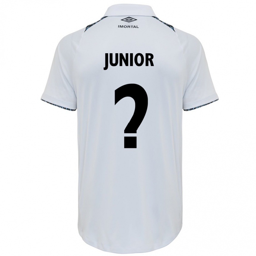 Niño Fútbol Camiseta Artur Junior #0 Blanco Azul 2ª Equipación 2024/25 Perú