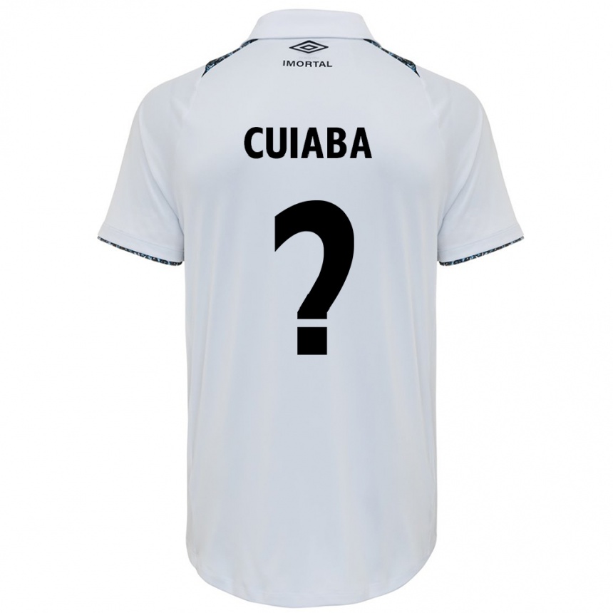 Niño Fútbol Camiseta Pedro Cuiabá #0 Blanco Azul 2ª Equipación 2024/25 Perú