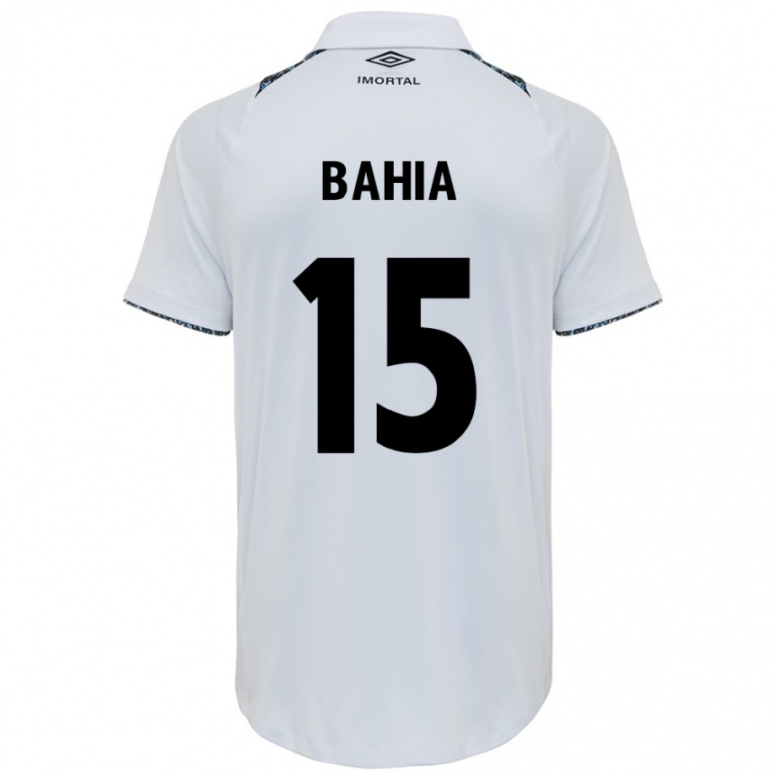 Niño Fútbol Camiseta Raíssa Bahia #15 Blanco Azul 2ª Equipación 2024/25 Perú