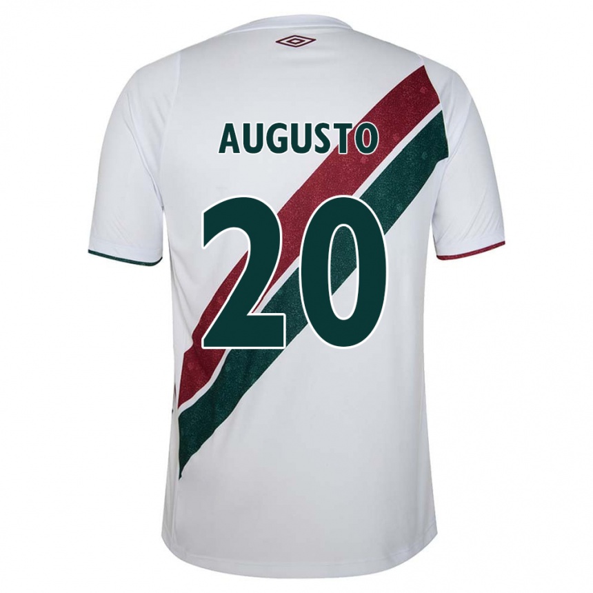 Niño Fútbol Camiseta Renato Augusto #20 Blanco Verde Granate 2ª Equipación 2024/25 Perú