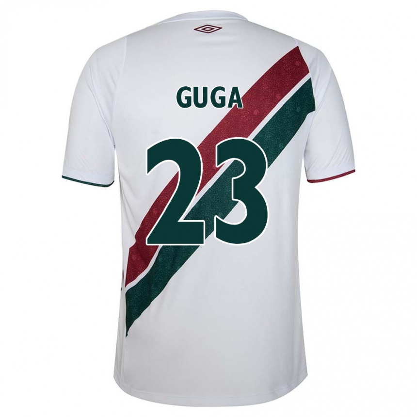 Niño Fútbol Camiseta Guga #23 Blanco Verde Granate 2ª Equipación 2024/25 Perú