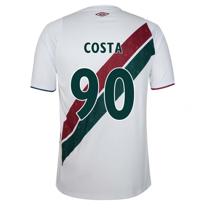 Niño Fútbol Camiseta Douglas Costa #90 Blanco Verde Granate 2ª Equipación 2024/25 Perú