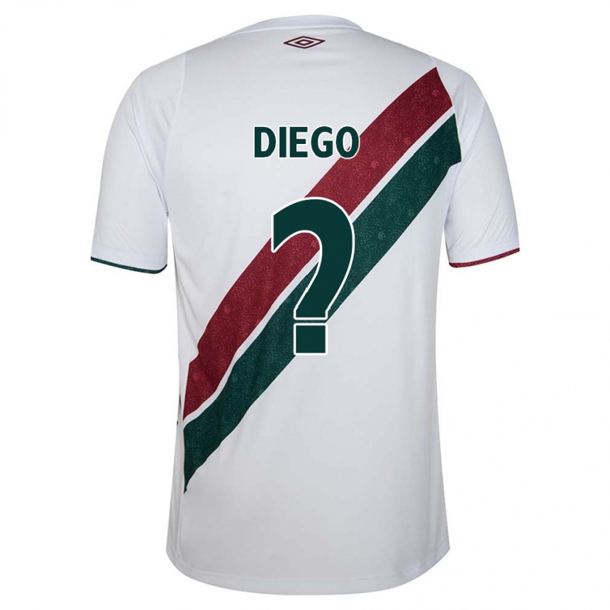 Niño Fútbol Camiseta Diego #0 Blanco Verde Granate 2ª Equipación 2024/25 Perú