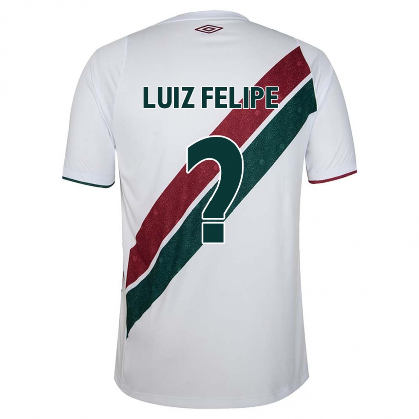 Niño Fútbol Camiseta Luiz Felipe #0 Blanco Verde Granate 2ª Equipación 2024/25 Perú