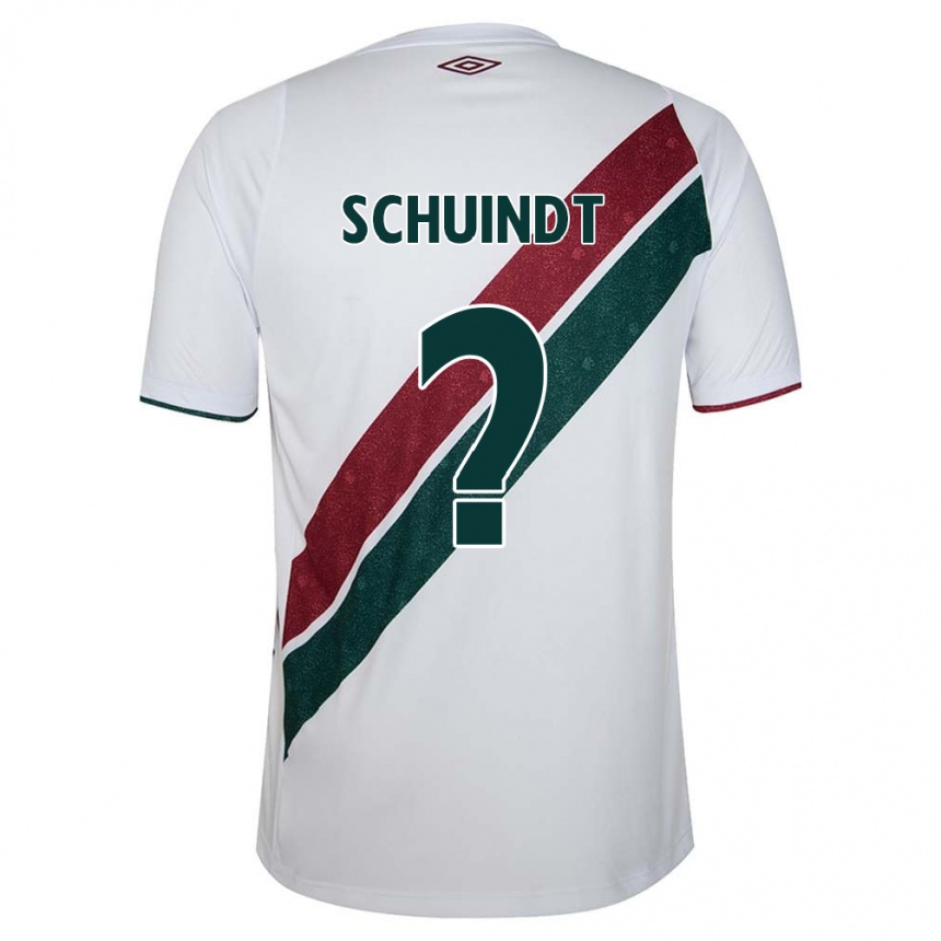 Niño Fútbol Camiseta Davi Schuindt #0 Blanco Verde Granate 2ª Equipación 2024/25 Perú