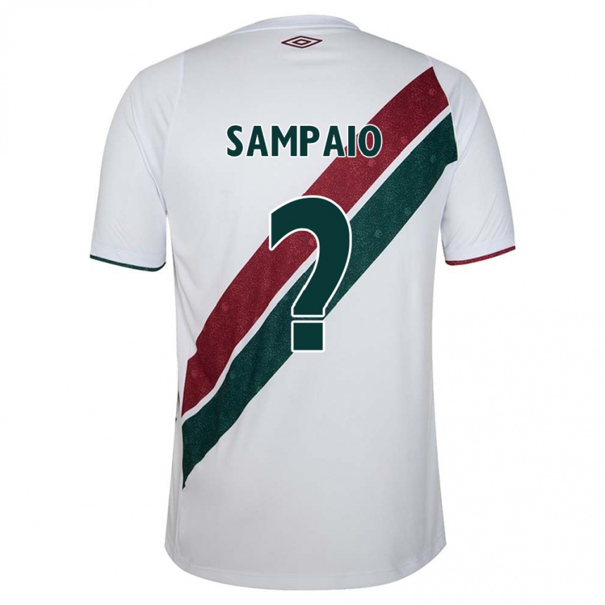 Niño Fútbol Camiseta Miguel Sampaio #0 Blanco Verde Granate 2ª Equipación 2024/25 Perú