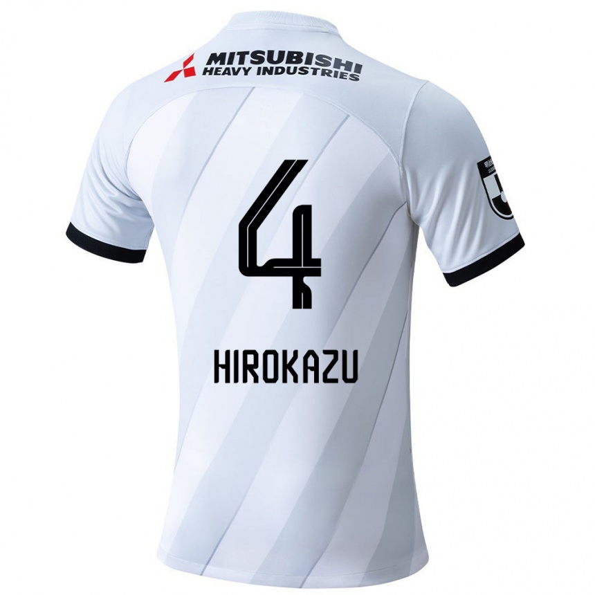 Niño Fútbol Camiseta Hirokazu Ishihara #4 Gris Blanco 2ª Equipación 2024/25 Perú