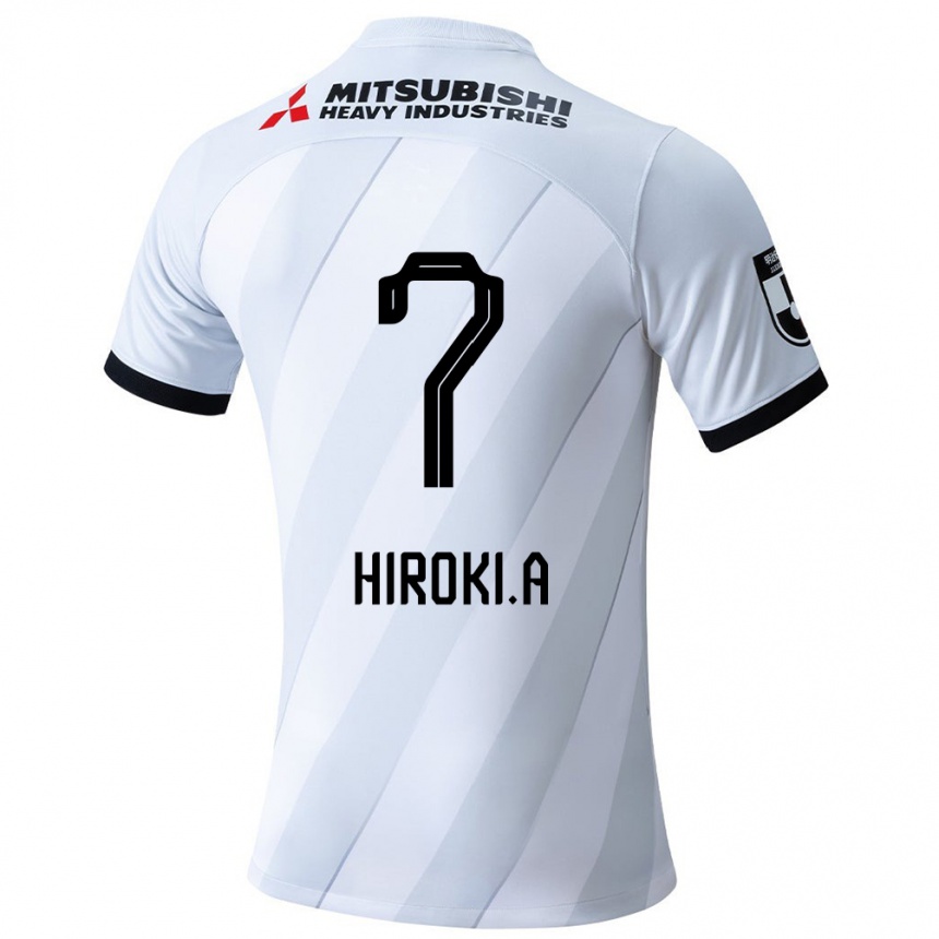 Niño Fútbol Camiseta Hiroki Abe #7 Gris Blanco 2ª Equipación 2024/25 Perú