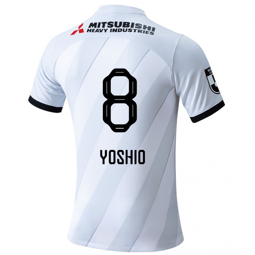 Niño Fútbol Camiseta Yoshio Koizumi #8 Gris Blanco 2ª Equipación 2024/25 Perú