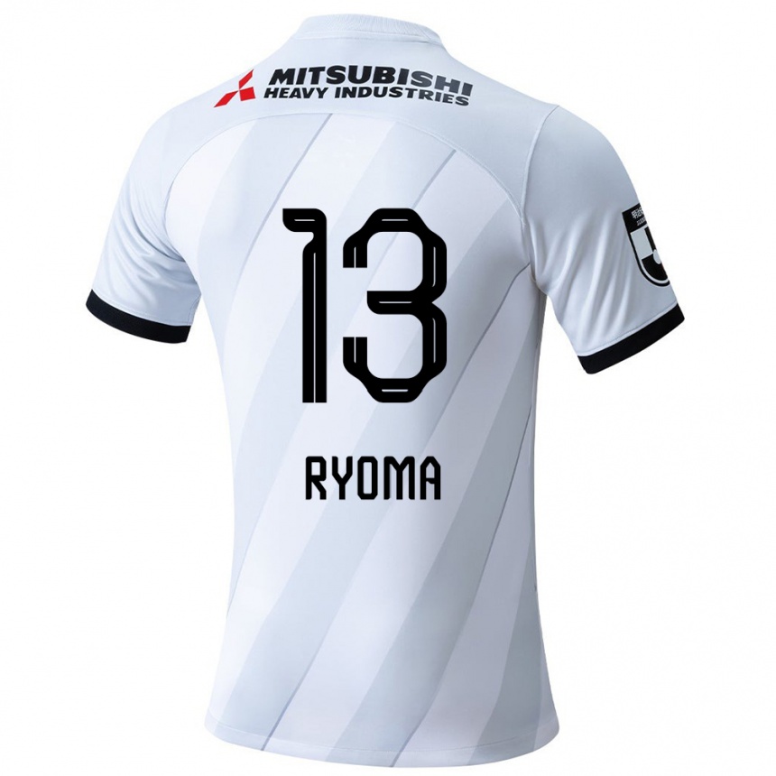 Niño Fútbol Camiseta Ryoma Watanabe #13 Gris Blanco 2ª Equipación 2024/25 Perú