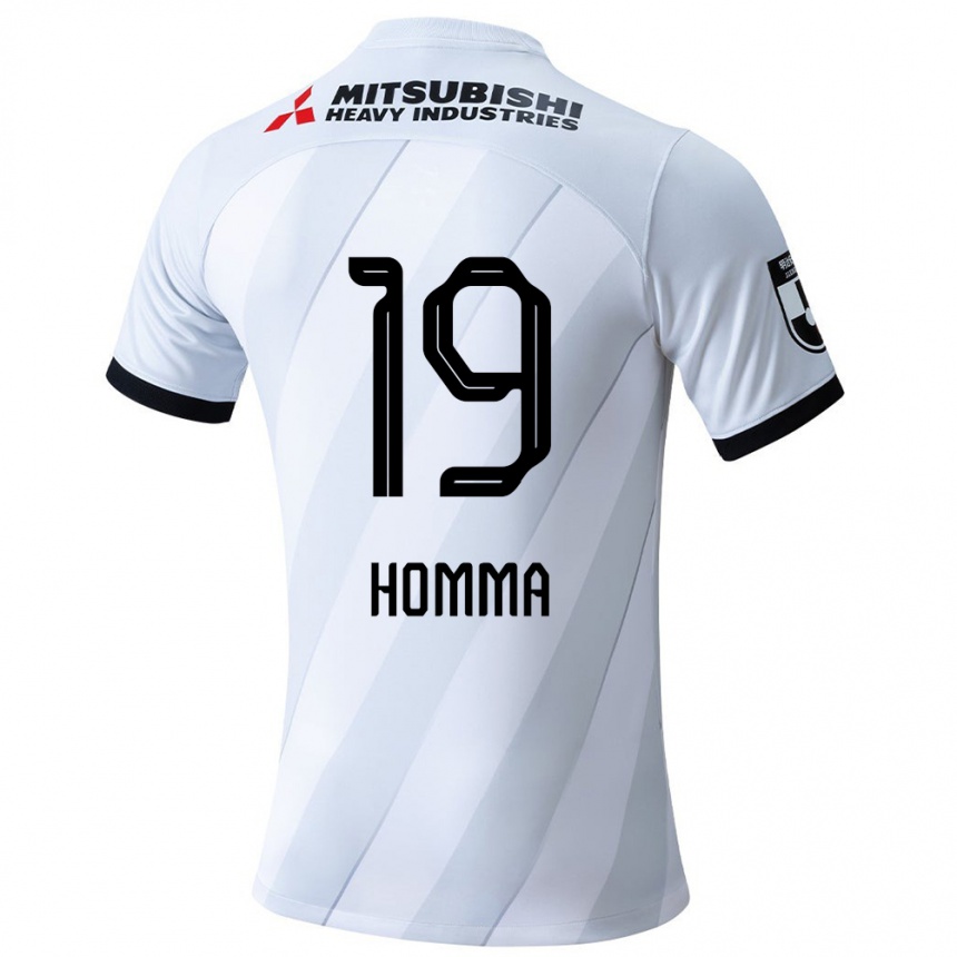 Niño Fútbol Camiseta Shion Homma #19 Gris Blanco 2ª Equipación 2024/25 Perú