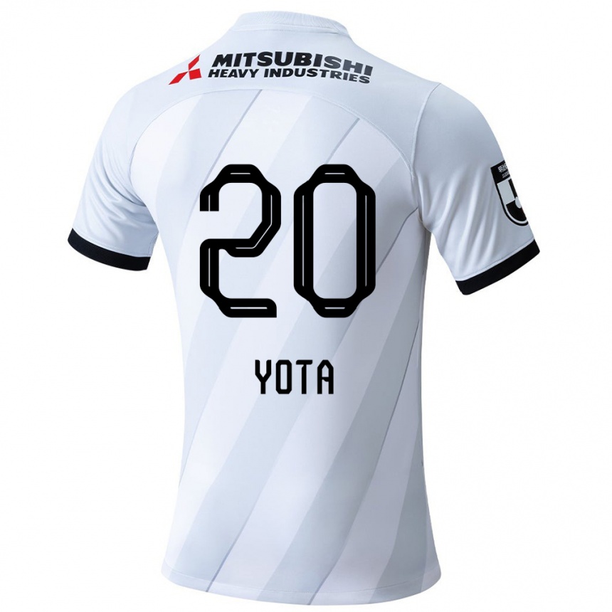 Niño Fútbol Camiseta Yota Sato #20 Gris Blanco 2ª Equipación 2024/25 Perú