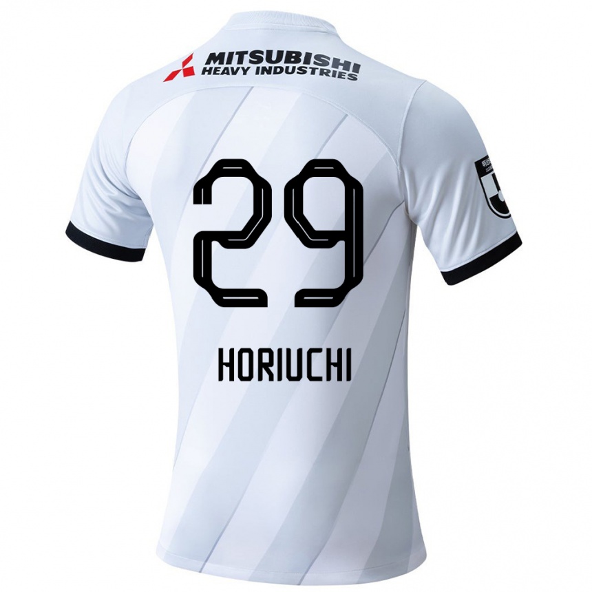 Niño Fútbol Camiseta Yota Horiuchi #29 Gris Blanco 2ª Equipación 2024/25 Perú